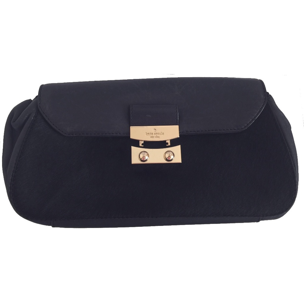 Kate Spade Vintage Leather Clutch with Pony Hair